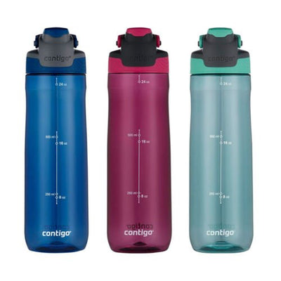 KTechWorld - Contigo Autoseal Spill Proof 709ml Water Bottles - 3 Pack - KTechWorld