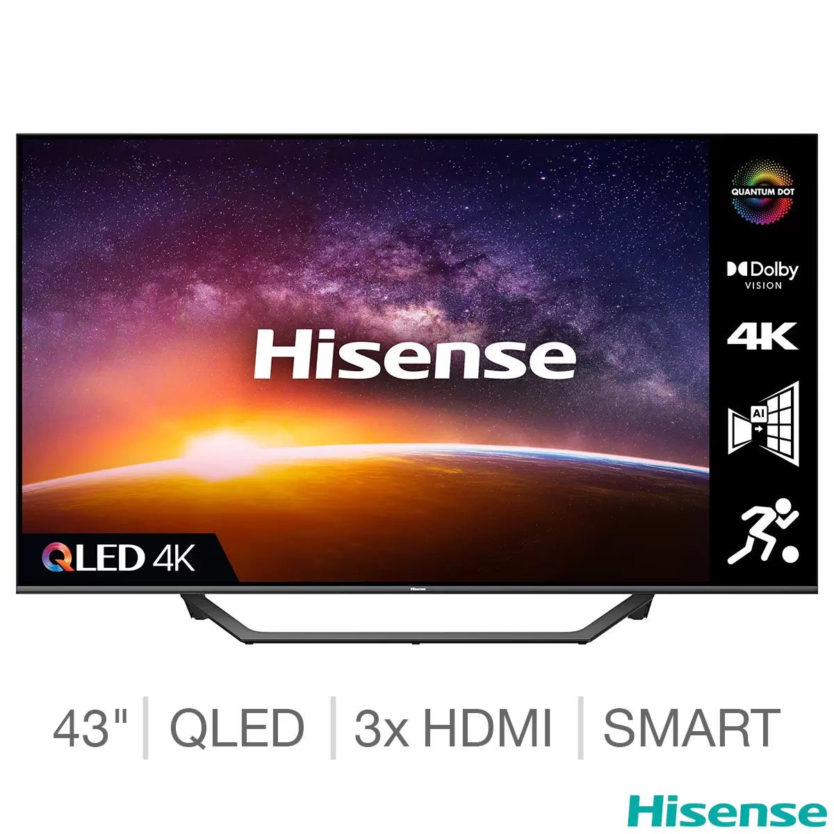 Hisense - Hisense 43A7GQTUK 43 Inch QLED 4K Ultra HD Smart TV - KTechWorld