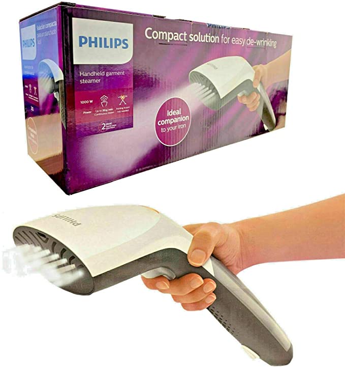 Philips GC301/86 1000W Handheld Compact Garment Steamer - Grey - KTechWorld